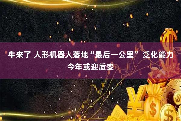 牛来了 人形机器人落地“最后一公里” 泛化能力今年或迎质变